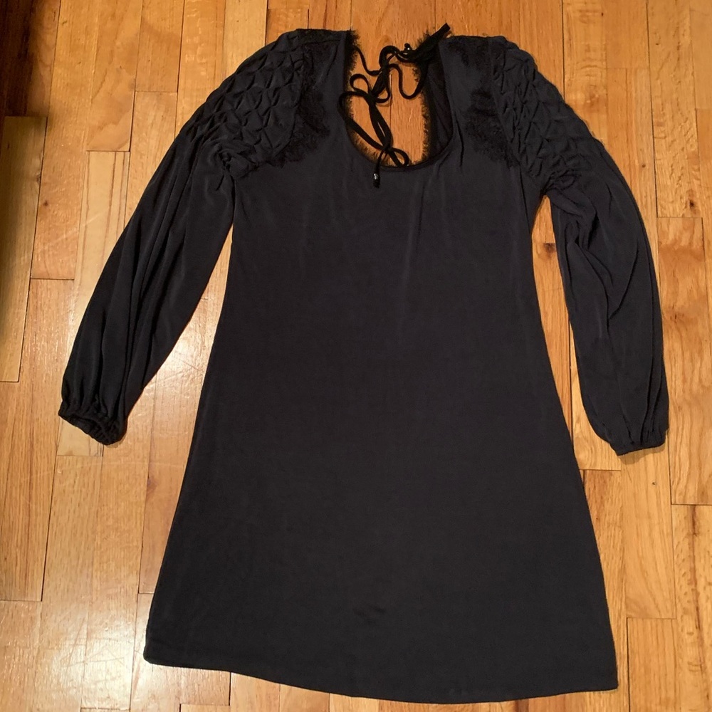 Free People Lace Detail Puff Sleeve Dress
